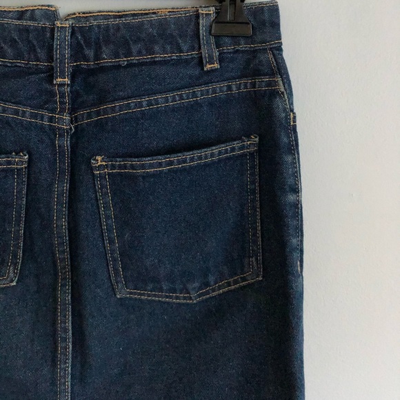 American Apparel Raw Denim Skirt - Picture 4 of 7